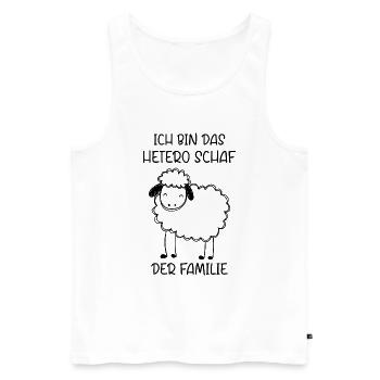 Ich bin das hetero Schaf der Familie - Männer Premium Bio Tank Top - Weiß - Vorne - Michal (187cm)