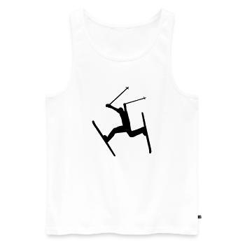 ski - Männer Premium Bio Tank Top - Weiß - Vorne - AI Model Male 178 light (178cm)