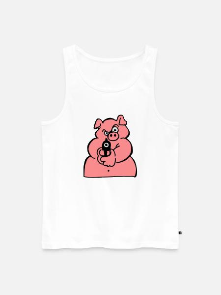 Waffen Sau - Männer Premium Bio Tank Top - Weiß