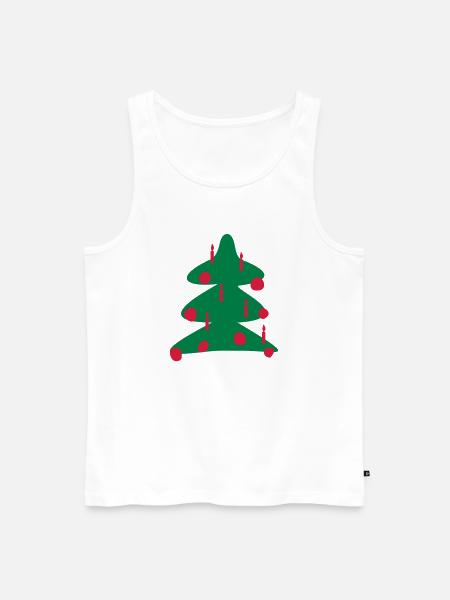 Weihnachtsbaum - Männer Premium Bio Tank Top - Weiß