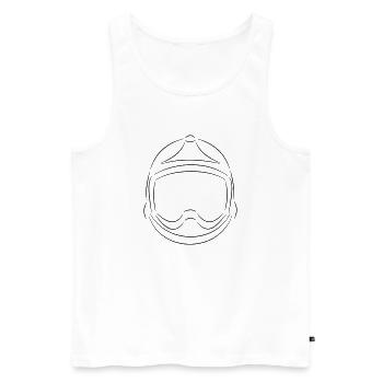 casque pompier f1 xf - Männer Premium Bio Tank Top - Weiß - Vorne - AI Model Male 178 light (178cm)