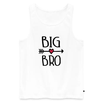 Big Bro - Männer Premium Bio Tank Top - Weiß - Vorne - Michal (187cm)