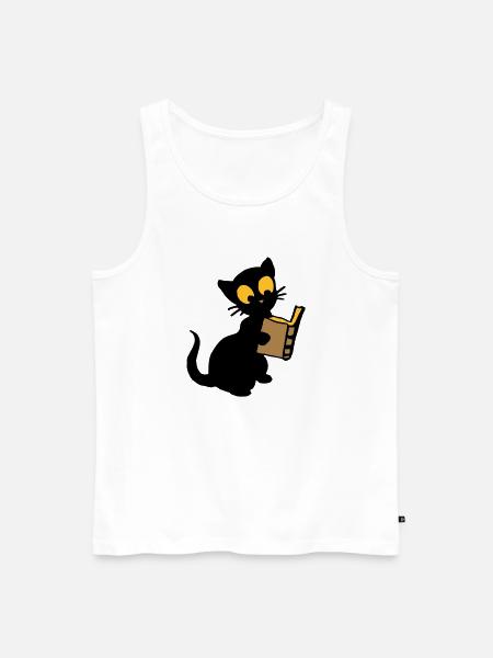 The book - Men's Premium Organic Tank Top - white
