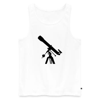 Teleskop - Männer Premium Bio Tank Top - Weiß - Vorne - Michal (187cm)