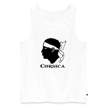 corsica Korsika - Männer Premium Bio Tank Top - Weiß - Vorne - AI Model Male 178 light (178cm)