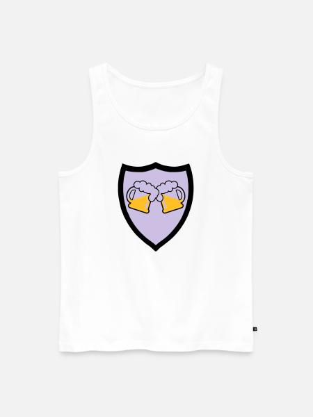Bier Emblem 3c - Männer Premium Bio Tank Top - Weiß