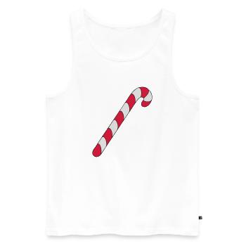Zuckerstange - Männer Premium Bio Tank Top - Weiß - Vorne - Michal (187cm)