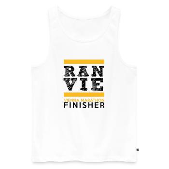Wien Marathon Finisher - Männer Premium Bio Tank Top - Weiß - Vorne - AI Model Male 178 light (178cm)