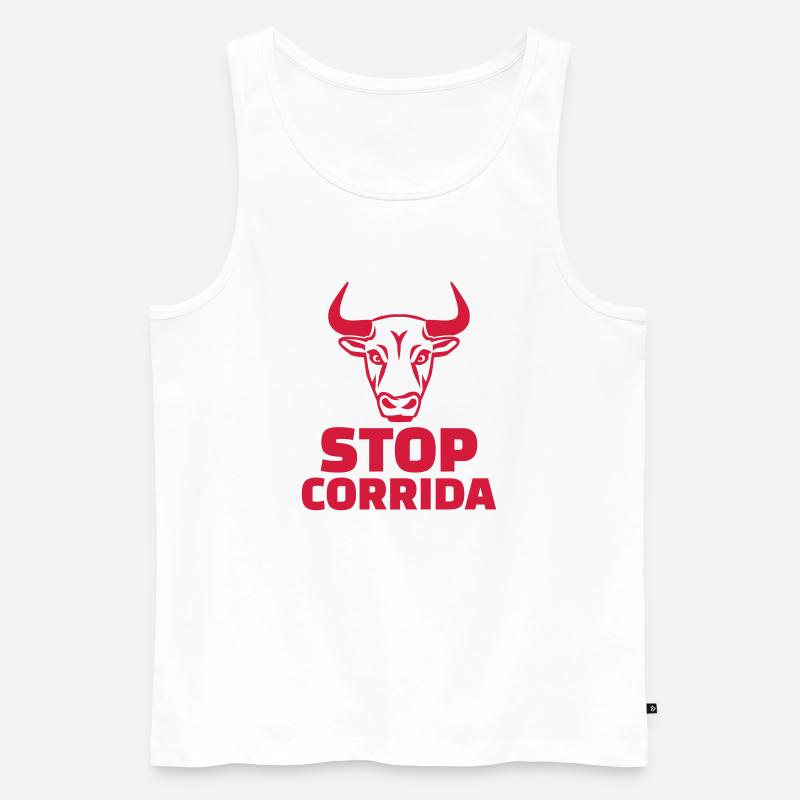 Stierkampf - Männer Premium Bio Tank Top - Weiß