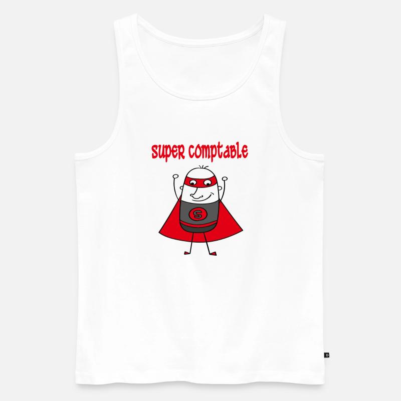 Super comptable - Men's Premium Organic Tank Top - white