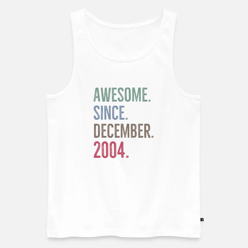 Awesome seit Dezember 2004 - Männer Premium Bio Tank Top - Weiß