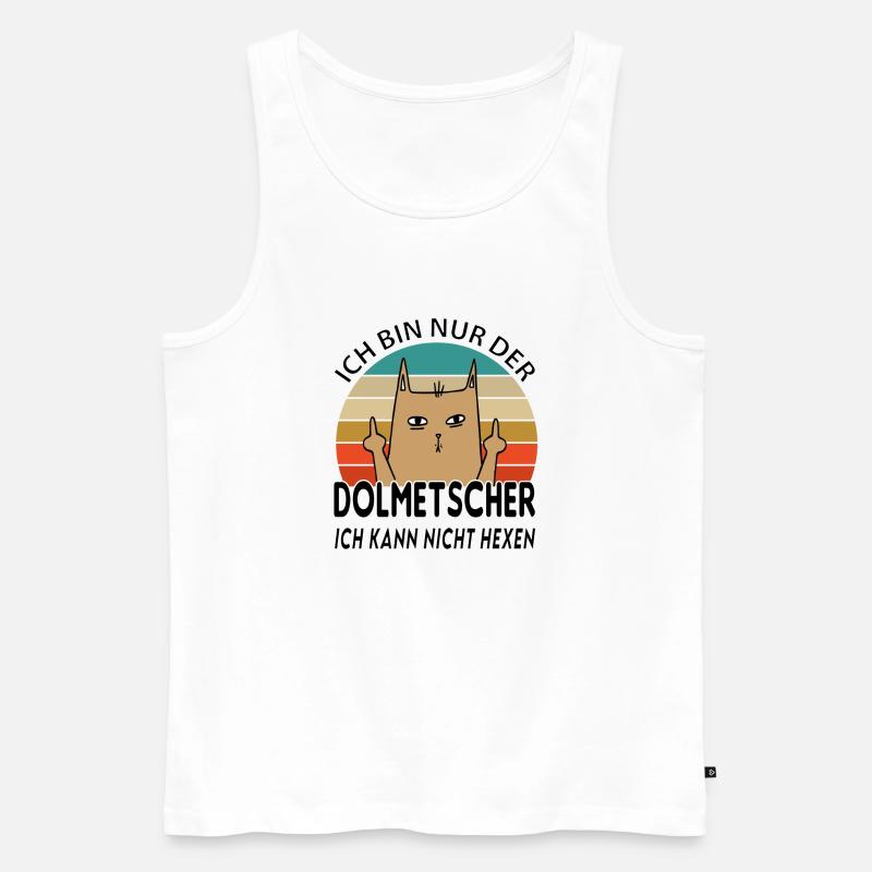 Dolmetscher - Männer Premium Bio Tank Top - Weiß