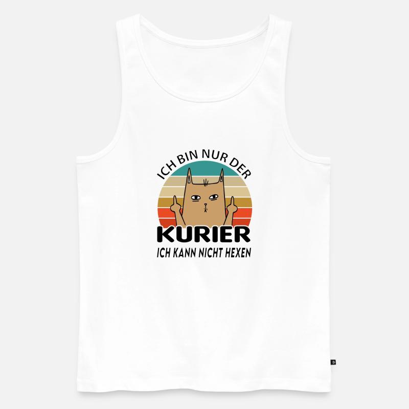 Kurier - Männer Premium Bio Tank Top - Weiß