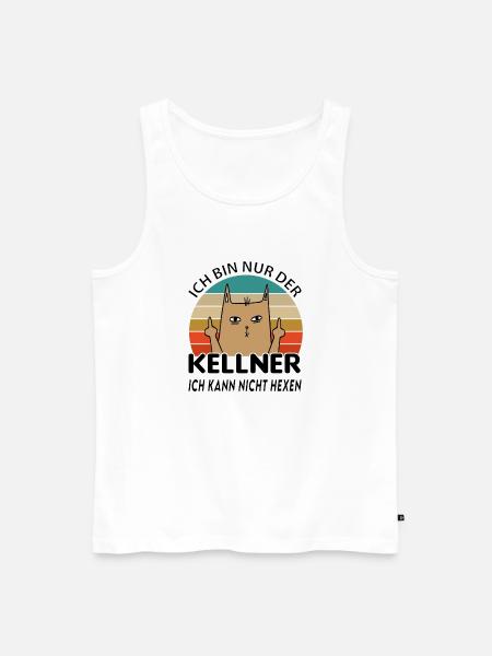Kellner Ober Servierer - Männer Premium Bio Tank Top - Weiß