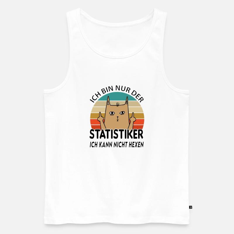 Statistiker - Männer Premium Bio Tank Top - Weiß