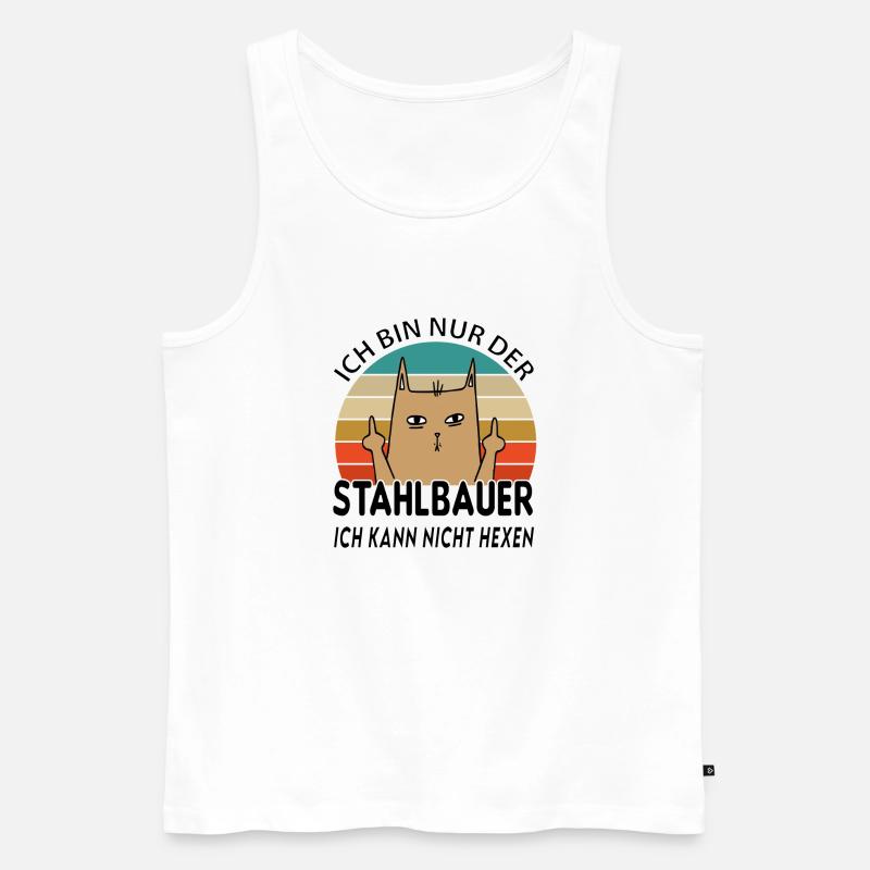 Stahlbauer - Männer Premium Bio Tank Top - Weiß