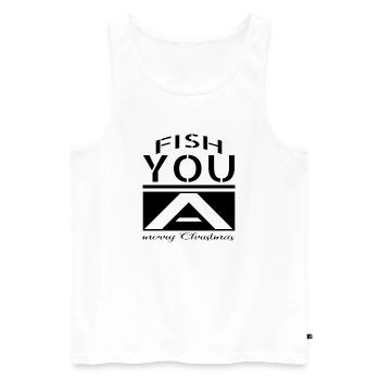 Cool Christmas Carolina Present Idea - Men's Premium Organic Tank Top - white - Front - Michal (187cm)