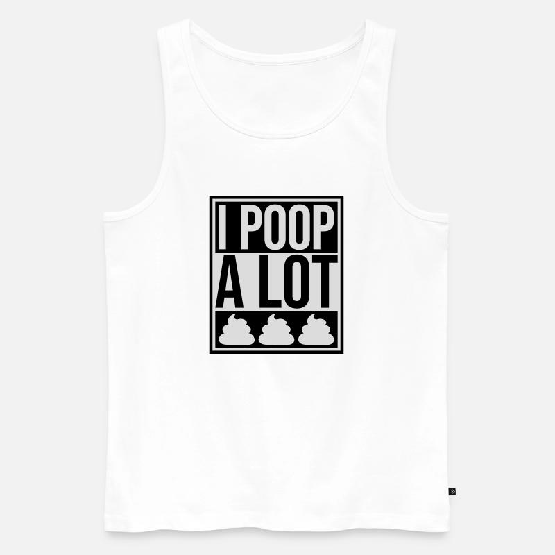 I poop a lot - Männer Premium Bio Tank Top - Weiß