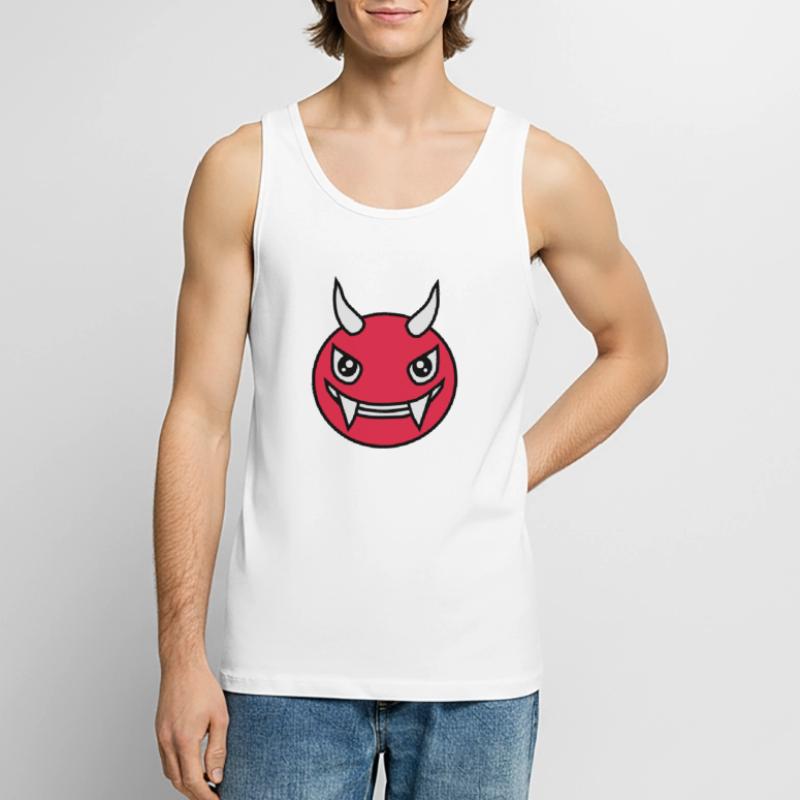 Design Face Evil Devil Débardeur bio Premium Homme