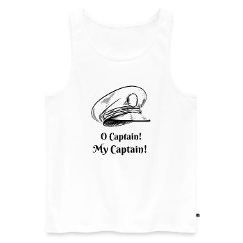 O Captain! My Captain! - Männer Premium Bio Tank Top - Weiß - Vorne - Michal (187cm)