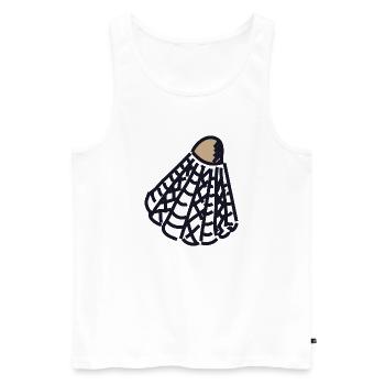 Ballsport - Männer Premium Bio Tank Top - Weiß - Vorne - Michal (187cm)