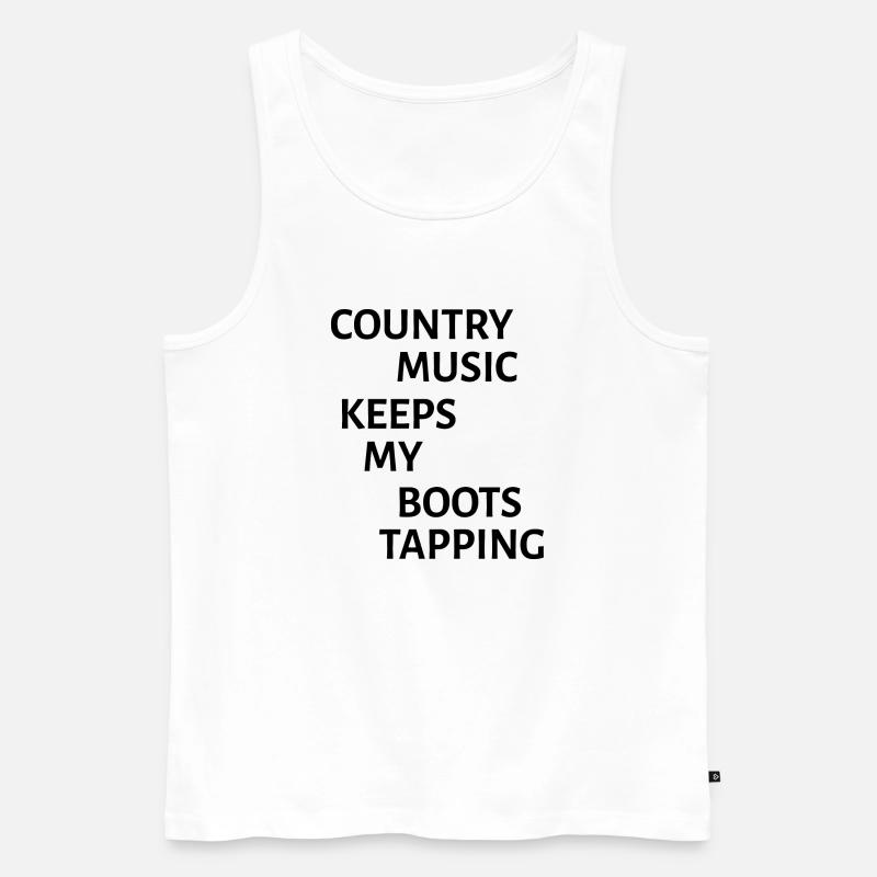 Dancing Dance Music - Männer Premium Bio Tank Top - Weiß