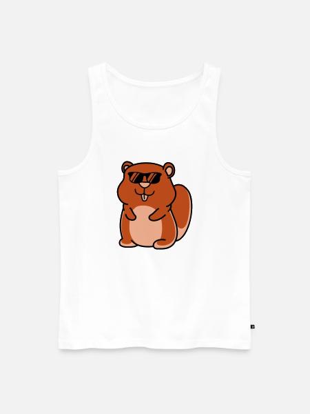 hamster cool - Men's Premium Organic Tank Top - white