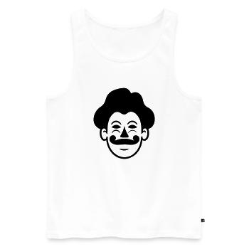clown - Men's Premium Organic Tank Top - white - Front - AI Model Male 178 light (178cm)