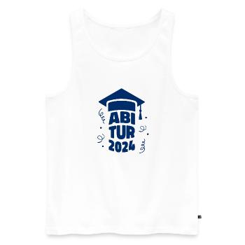 Abi Abitur 2024 Abiturient - Männer Premium Bio Tank Top - Weiß - Vorne - Michal (187cm)