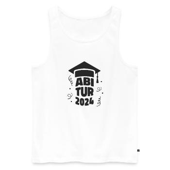 Abi Abitur 2024 Abiturient - Männer Premium Bio Tank Top - Weiß - Vorne - Michal (187cm)