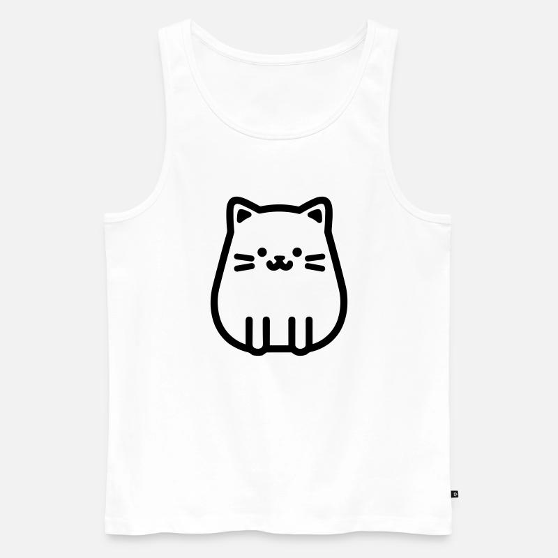 Kätzchen - Männer Premium Bio Tank Top - Weiß