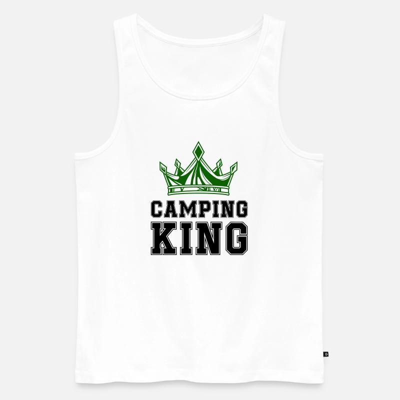 camping king - Männer Premium Bio Tank Top - Weiß