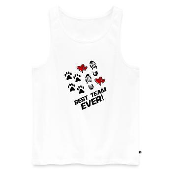 best team ever love - Men's Premium Organic Tank Top - white - Front - AI Model Male 178 light (178cm)