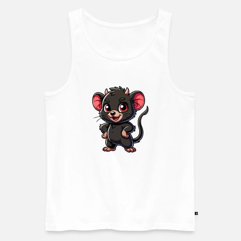 Tasmanisches Teufelskind - Männer Premium Bio Tank Top - Weiß