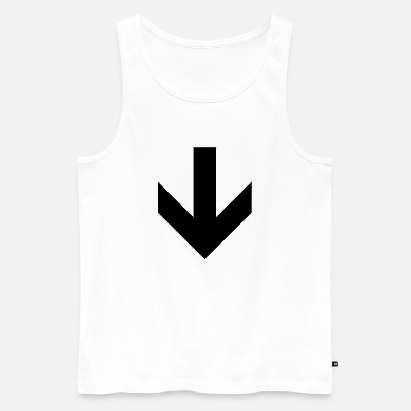 Dies Way Down Pfeil - Männer Premium Bio Tank Top - Weiß