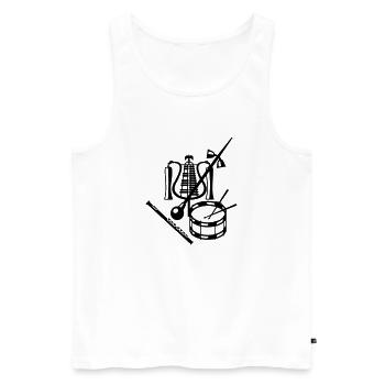 Spielmannszug_Emblem_Alle - Männer Premium Bio Tank Top - Weiß - Vorne - AI Model Male 178 light (178cm)