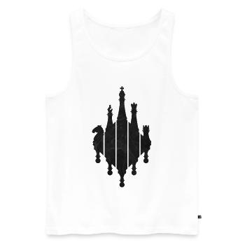 CHESS CHESS GAME - Men's Premium Organic Tank Top - white - Front - AI Model Male 178 light (178cm)