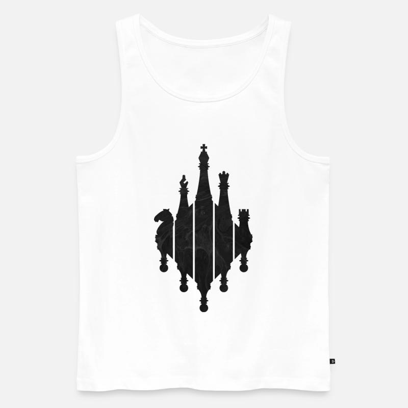 SCHACH SCHACHSPIEL - Männer Premium Bio Tank Top - Weiß