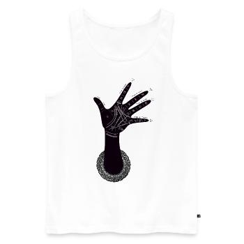 Handlesen Spirituell Esoterik Witch Hexe Wicca - Männer Premium Bio Tank Top - Weiß - Vorne - Michal (187cm)