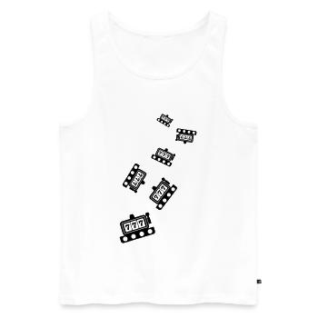 Einarmiger bandit Silhouette icon - Männer Premium Bio Tank Top - Weiß - Vorne - Michal (187cm)