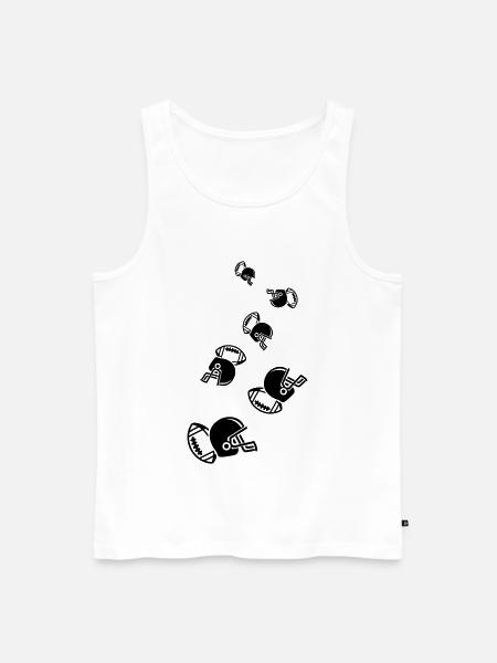 Football Helm - Männer Premium Bio Tank Top - Weiß
