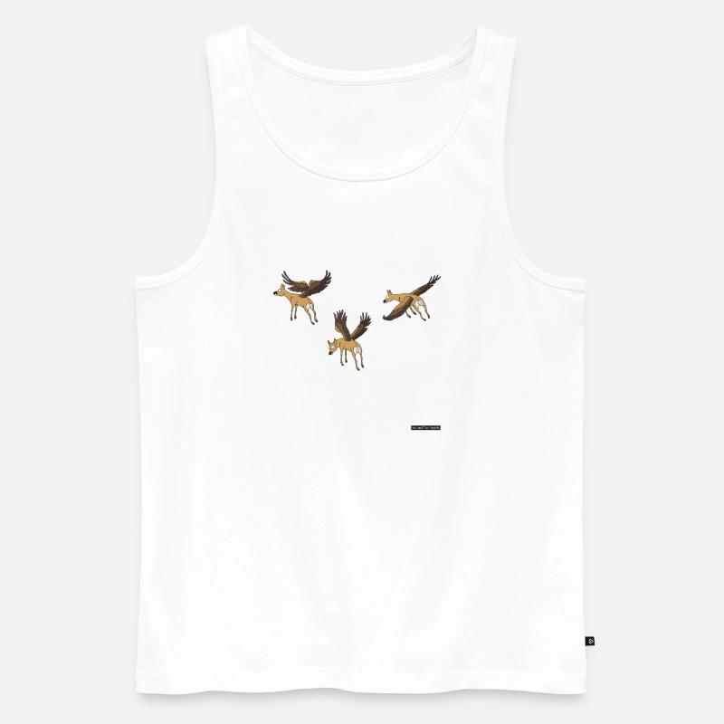 fliegende Hirsche - Männer Premium Bio Tank Top - Weiß