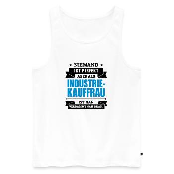 Fun Industriekauffrau - Männer Premium Bio Tank Top - Weiß - Vorne - Michal (187cm)