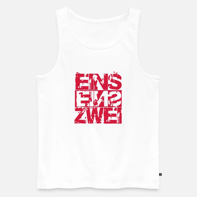 einseinszwei - Männer Premium Bio Tank Top - Weiß