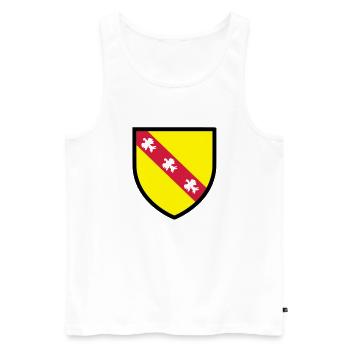 Blason Lorraine (T) - Débardeur bio Premium Homme - blanc - Devant - AI Model Male 178 light (178cm)