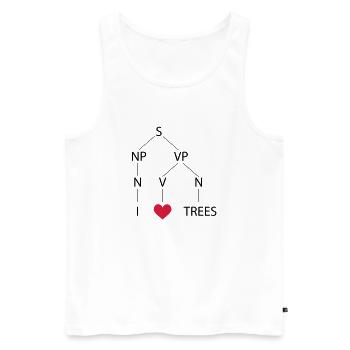 Syntaxbaum - Männer Premium Bio Tank Top - Weiß - Vorne - Michal (187cm)