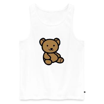 baer bar teddy teddybär - Männer Premium Bio Tank Top - Weiß - Vorne - AI Model Male 178 light (178cm)