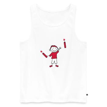 dynamit tnt nitro kuender bombe werfen explosion a - Männer Premium Bio Tank Top - Weiß - Vorne - AI Model Male 178 light (178cm)