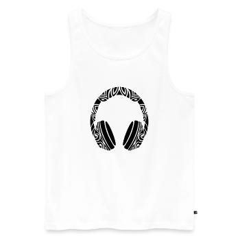 ausgefallene kopfhörer - Männer Premium Bio Tank Top - Weiß - Vorne - AI Model Male 178 light (178cm)