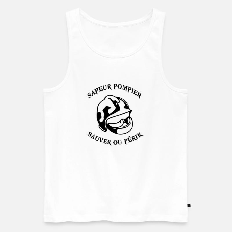 pompier - Männer Premium Bio Tank Top - Weiß